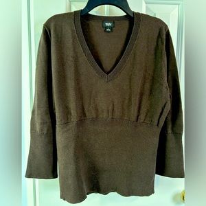 Espresso v-neck 3/4 sleeve Mossimo sweater